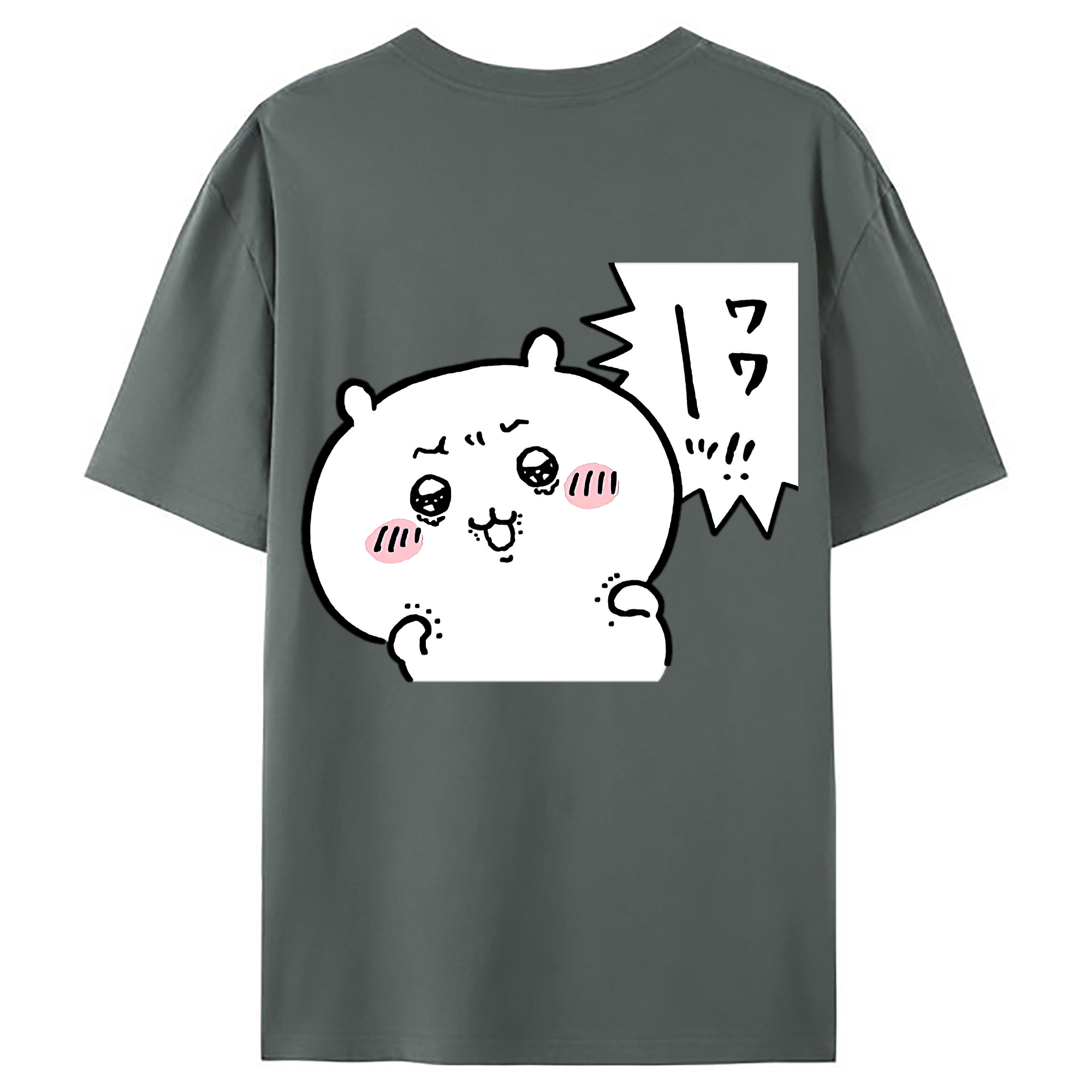 （画像用） ちいかわ ちいかわ Chii-kawa chiikawa 綿100％ メンズ半袖Tシャツ（バックプリント） 通気性